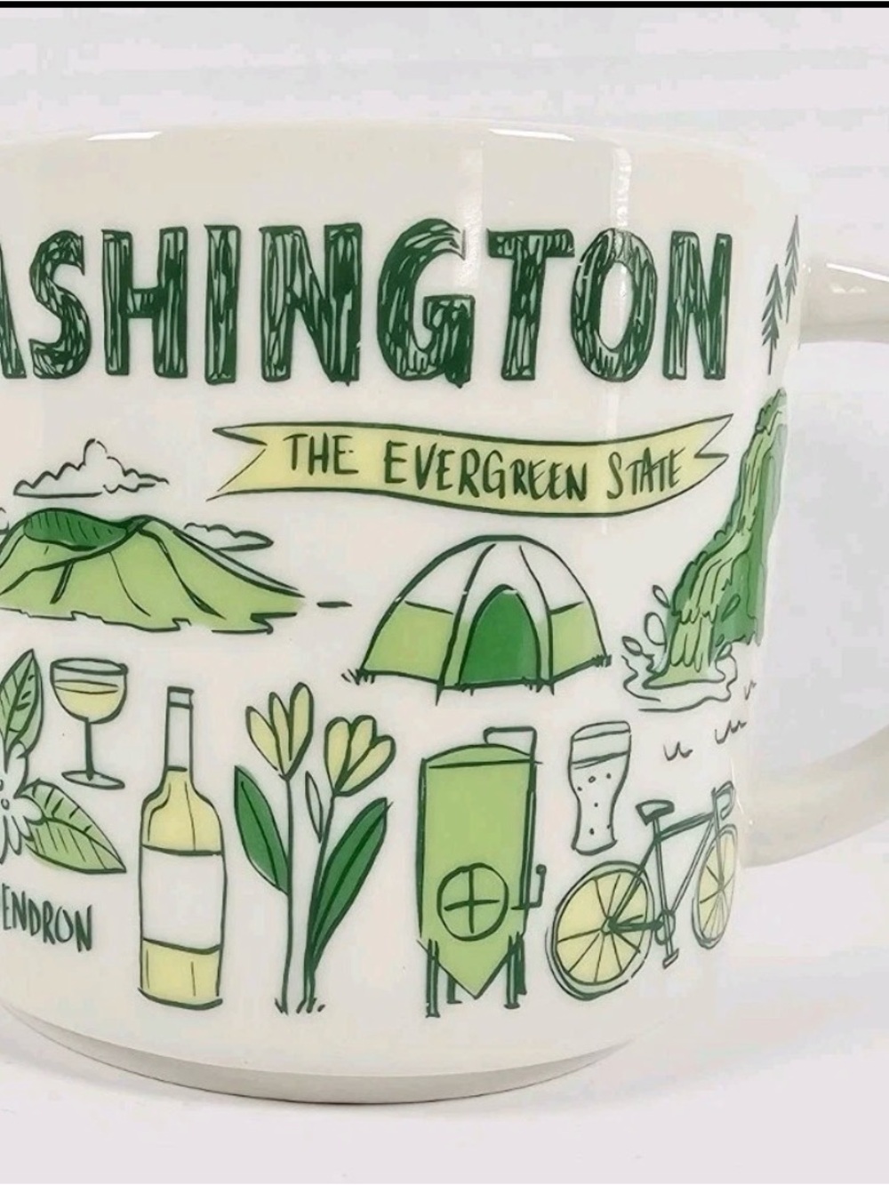 Starbucks Coffee Mug WASHINGTON Been There Series 14oz Evergreen State - Picture 2 of 5